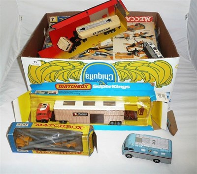 Lot 73 - Mixed Toys, including Meccano Site Engineering set 5 and Airport Service set 4, boxed Matchbox...