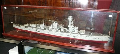 Lot 79 - A Scratch Built Wooden Scale Model of The German Battleship 'Lutzow' ex Deutschland, launched...