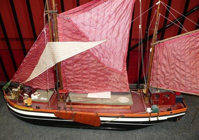 Lot 82 - A Scratch Built Wooden Remote Control Model of a Thames Coastal Sailing Barge 'Katherine',...
