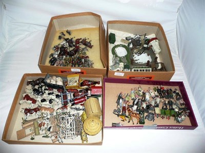 Lot 88 - A Large Collection of Britains and Other Hollowcast Lead Farm and Civilian Figures and Accessories