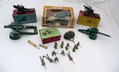 Lot 91 - Four Boxed Items of Britains Military Equipment - Royal Artillery Gun No.1201, Royal Artillery...