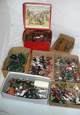 Lot 95 - A Large Collection of Britains and Other Plastic Figures, featuring Deetail, Herald and...