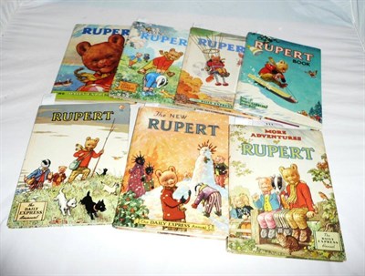 Lot 111 - Seven Daily Express Rupert Annuals - 1953 to 1959 (overall good condition)