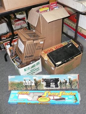 Lot 136 - A Collection of Approximately Sixty Five Toy Hand Guns and Rifles, mainly boxed, makers include...