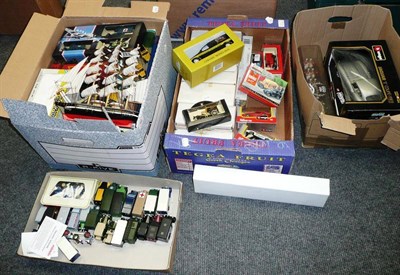 Lot 162 - A Collection of Boxed Diecast Vehicles, makers include EFE, Lledo Days Gone including a gold plated