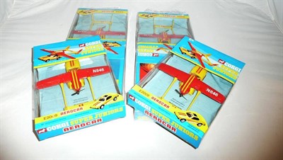 Lot 206 - A Trade Box Containing Six Corgi Super Junior E2009 Aerocars, plain card box with black...