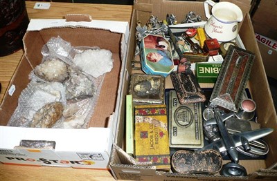 Lot 222 - Mixed Collectables, including lighters, Rimmington Mustard 'Tennyson' tin and other tins,...