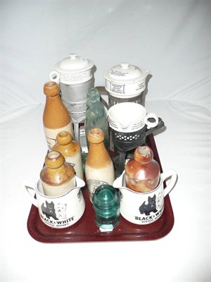 Lot 229 - A Collection of Advertising Wares, including three Clarke's 'Pyramid' ceramic food warmers on...