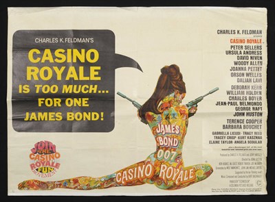 Lot 256 - An Original Lithographed Film Poster for James Bond 007 Casino Royale by Charles K.Feldman, printed