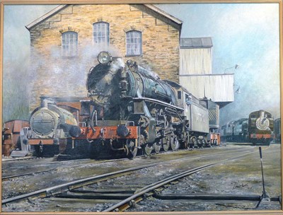 Lot 276 - Peter Thorne MGRA  "'Americans at Haworth' - picture shows Big Jim 2-8-0 loco originally brought to