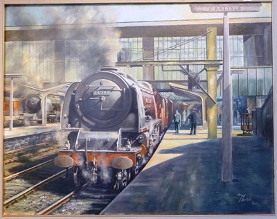 Lot 279 - Peter Thorne MGRA "'City of Leeds at Carlisle' - picture depicts typical scene in mid 60's" Oil...