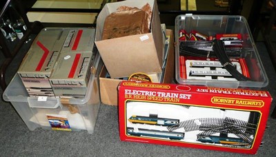 Lot 6 - A Collection of Boxed Hornby 'OO' Gauge Trains and Accessories, including a B.R. High Speed Set...