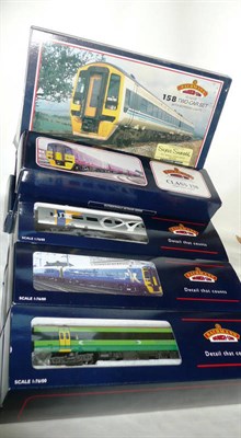 Lot 19 - Five Boxed Bachmann Branch-Line 'OO' Gauge Class 158 Two Car Sets - Class 158 DMU First North...