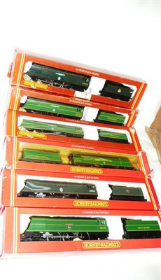 Lot 41 - Six Boxed Hornby 'OO' Gauge Class BB/WC Tender Locomotives - Exeter R320, Lord Beaverbrook...