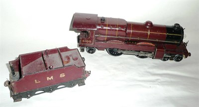 Lot 53 - A Hornby 'O' Gauge Electric 4-4-2 'Royal Scot' Locomotive and Tender No.6100, in LMS gold lined...