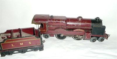 Lot 54 - A Hornby 'O' Gauge Electric 4-4-2 'Royal Scot' Locomotive and Tender No.6100, in LMS gold lined...