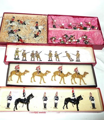 Lot 93 - Britains Hollowcast Lead Figures, comprising a boxed set of Lifeguards, four Camel Corps...