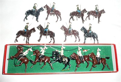Lot 94 - Eight Britains Hollowcast Lead 'Red Army Cavalry at Parade' Figures No.2028; a Set of Five Britains