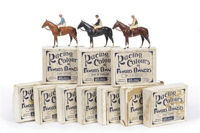 Lot 99 - Ten Boxed Britains Pre-War Lead 'Racing Colours of Famous Owners' No.237, each containing a...