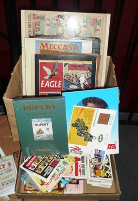 Lot 105 - A Collection of Vintage Toy Catalogues, toy reference books, comics, adverts, reproduction...