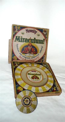 Lot 110 - An Early Magnetic Novelty Question and Answer Game 'Miraculum!', circa early 1900's, with...