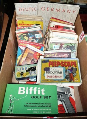 Lot 129 - Fifty Sexton Blake Library Pulp Novellas, numbers around 300; Boxed Diana Air Pistol; Toys -...