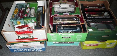 Lot 158 - Twenty Boxed Large Scale Diecast Sports and Classic Cars, makers include Ford Road Legends,...