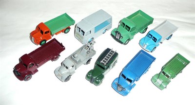 Lot 198 - Nine Dinky Commercial Vehicles, including Post Office Telephone Service Van 261, Breakdown...