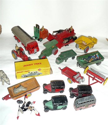 Lot 211 - Twenty One Dinky Vehicles, including a Foden 14 Ton Tanker, 1st cab type with red cab and...