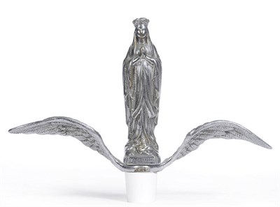 Lot 239 - A Chrome Car Mascot in the Form of The Virgin Mary Mounted on a Pair of Wings, height 16cm,...