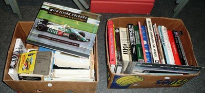 Lot 246 - A Collection of Motoring Related Books and Booklets, including The Chequered Flag, The World...