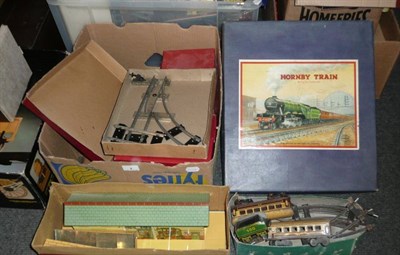 Lot 2 - A Collection of Boxed Hornby 'O' Gauge Trains and Accessories, comprising No.501 Passenger Set,...
