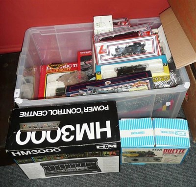 Lot 10 - A Collection of Boxed 'OO' Gauge Trains and Accessories, including a Hornby - Electric Freight...
