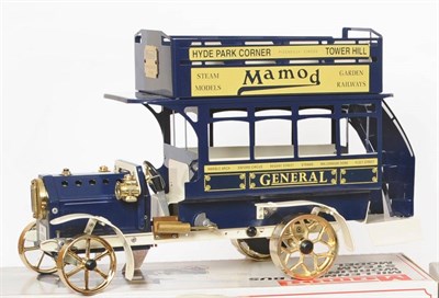 Lot 55 - A Boxed Mamod Limited Edition Live Steam Millenium Bus MB1, no.113 of 250, in blue and white,...