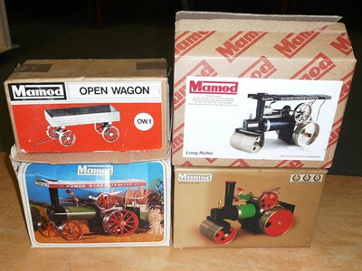 Lot 58 - Four Boxed Mamod Live Steam Vehicles:- Hercules Long Steam Roller, with accessories,...