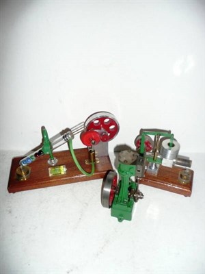 Lot 66 - A Vertical Stationary Steam Engine, same as the Stuart 10V, in green, with single cylinder and...