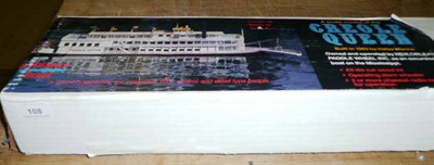 Lot 108 - A Boxed Unmade Wooden Scale Model of The Paddle Boat "Creole Queen" by Adumas Boats, comprising...