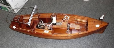 Lot 110 - A Wooden Live Steam Motor Launch "Marlin", with planked hull and decking, brass deck fittings, twin