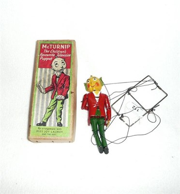 Lot 112 - A Boxed "Mr Turnip - The Childrens Favourite Television Puppet" by Luntoy, circa 1951, the...