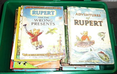 Lot 147 - Childrens Books and Annuals, including fourteen Rupert, Mickey Mouse, Dandy etc.