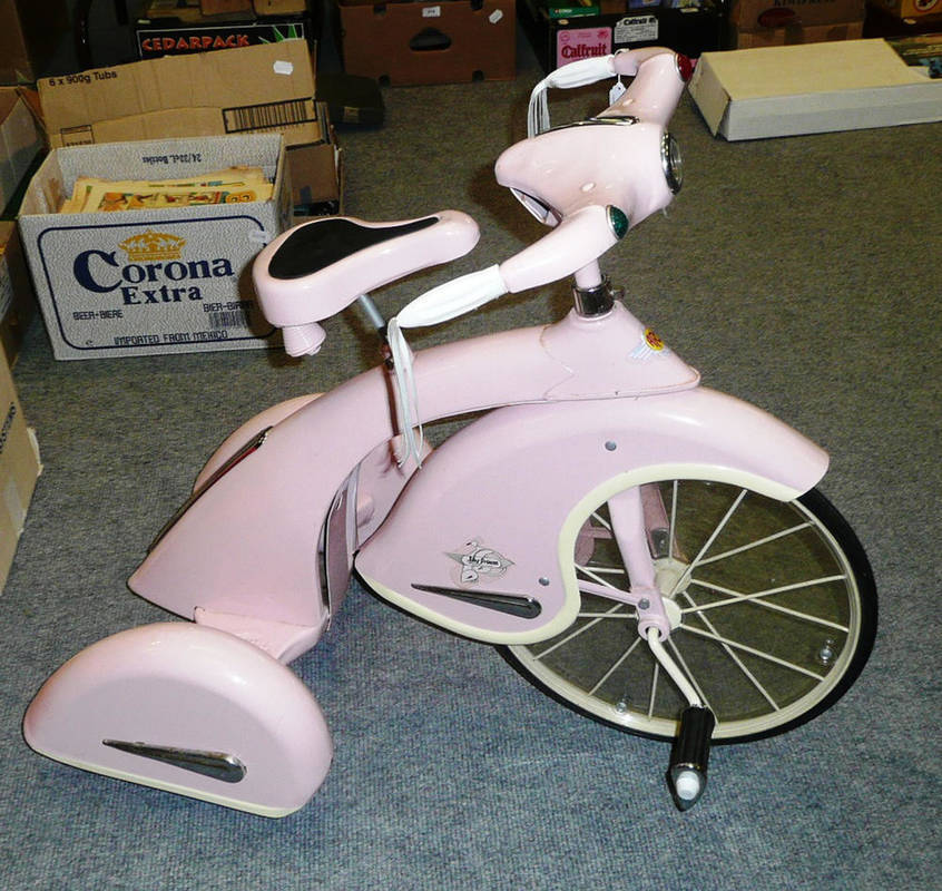 Lot 172 - A 1950's Style Girls Pink Tricycle 'Sky Princess' by Airflow Collectibles, Orange, California, with