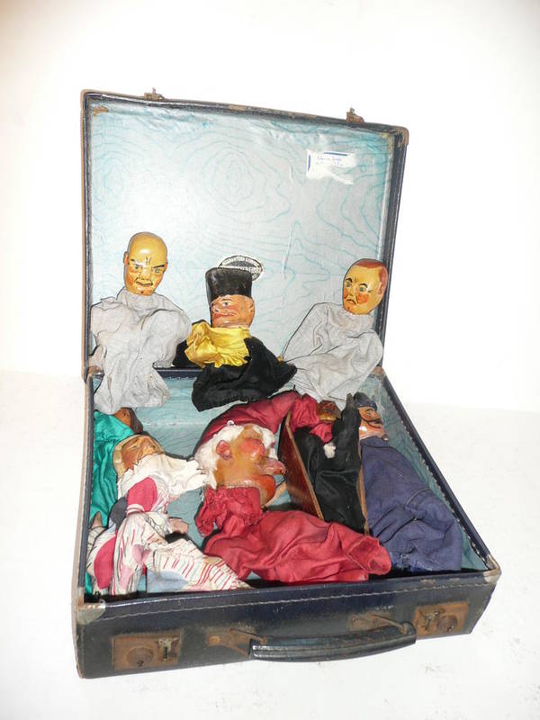 Lot 182 Eight Punch and Judy Glove Puppets, with