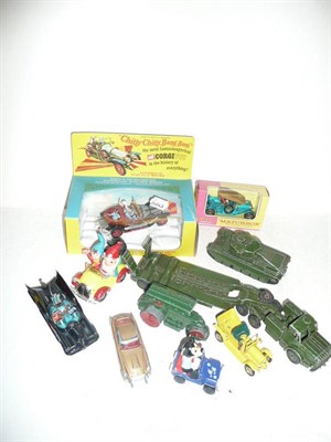 Lot 183 - Twelve Diecast Vehicles, including a boxed Corgi Chitty Chitty Bang Bang No.266, circa 1967,...