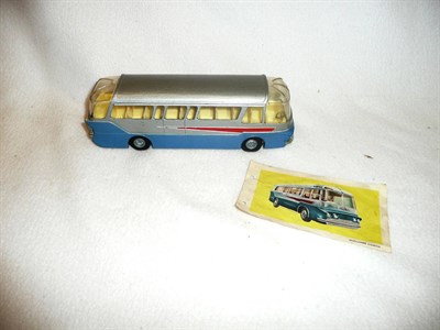 Lot 189 - A Boxed Tri-ang Spot-On Mulliner Coach No.156, in light blue and grey, with red flash, 'Tri-ang...