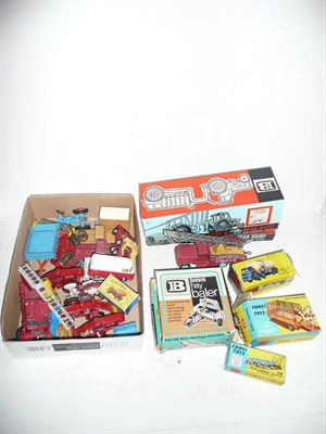 Lot 199 - A Collection of Diecast Vehicles, including a boxed Britains Tractor & Rear Dump 9630, boxed...