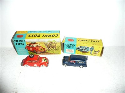 Lot 226 - A Boxed Corgi Volkswagen 1200 in East African Safari Trim No.256, with steerable car numbered...