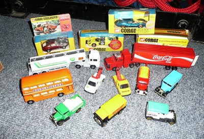 Lot 231 - Three Boxed Corgi Sports Cars - Ferrari 206 Dino Sport No.344, Chevrolet Astro 1 No.347, Mini...