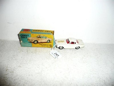 Lot 243 - A Boxed Corgi 'The Saints' Volvo P.1800 No.258, in white, with black 'Saint' logo, red interior and