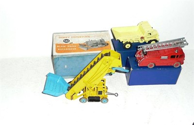 Lot 248 - Four Boxed Dinky Vehicles:- Euclid Rear Dump Truck No.965; Fire Engine with Extending Ladder...