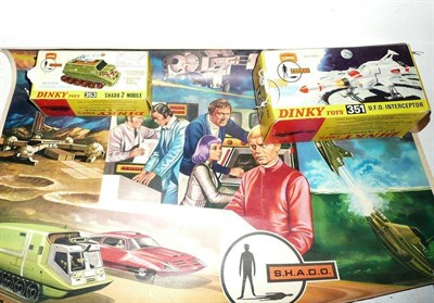 Lot 250 - Two Boxed Dinky 'Gerry Andersons' TV Series UFO S.H.A.D.O. Vehicles:- U.F.O. Interceptor No.351, in